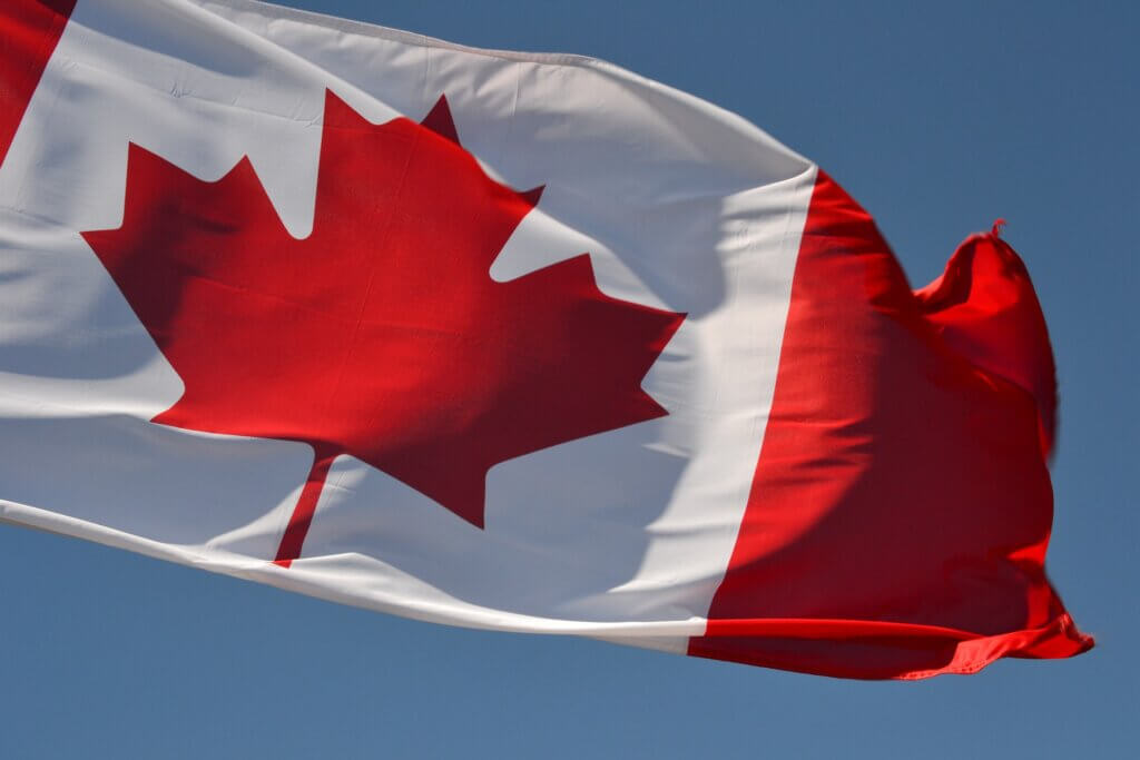 Zoom Hearing Canada Flag